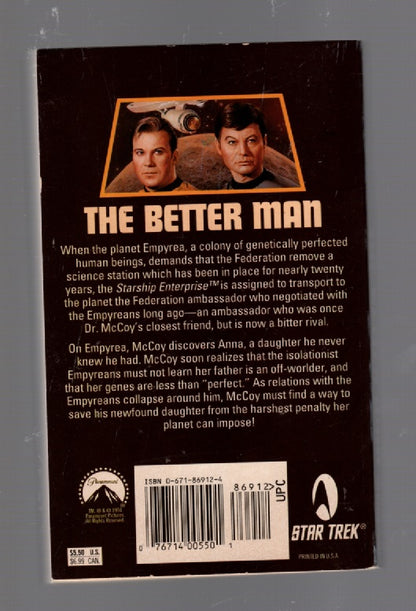 Star Trek: The Better Man paperback science fiction Star Trek Books