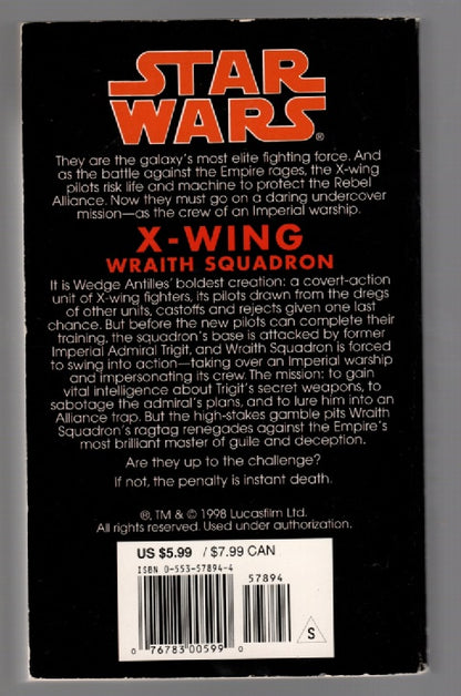 Star Wars X-Wing Wraith Squadron Classic Science Fiction paperback science fiction Space Opera star wars book