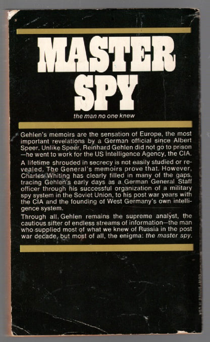 Gehlen: Germany's Master Spy History Nonfiction paperback Vintage