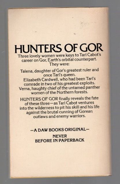 Hunters Of Gor fantasy paperback science fiction Vintage book