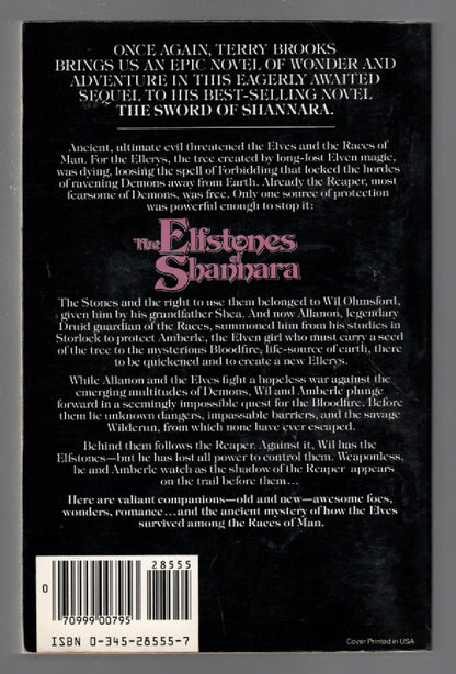 The Elfstones of Shannara fantasy paperback signed by author Books
