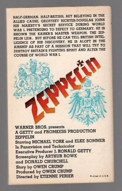 Zeppelin Military Fiction paperback thrilller Vintage Books