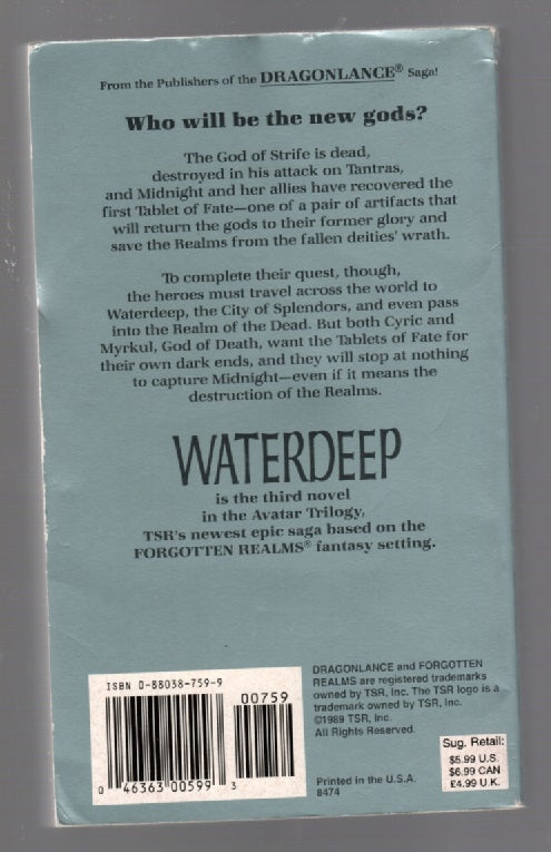 Waterdeep fantasy paperback Books