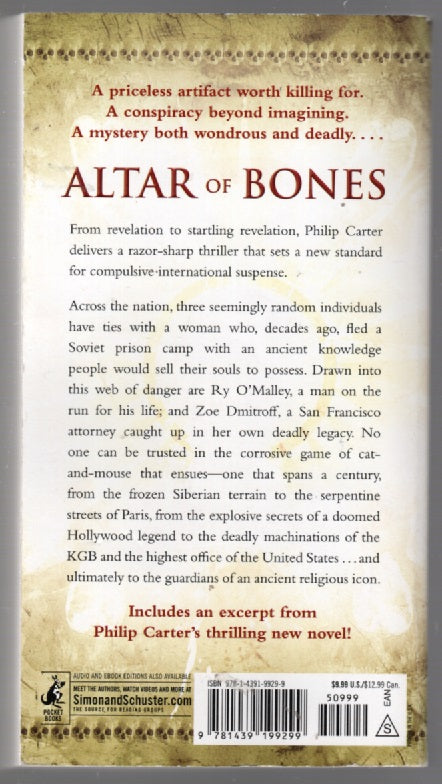 Altar of Bones paperback thrilller Books