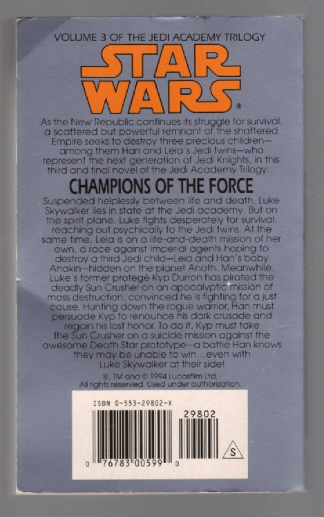 Star Wars The Jedi Academy Trilogy star wars book