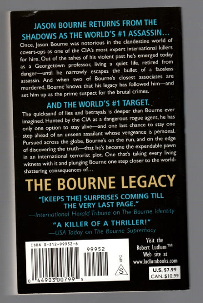 The Bourne Legacy paperback Spy Suspense thrilller book