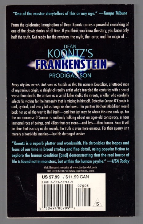 Frankenstein horror mystery paperback book