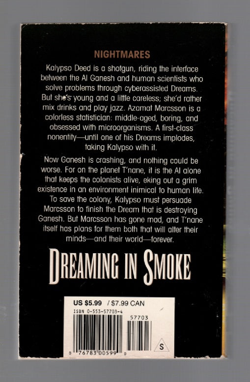 Dreaming In Smoke paperback science fiction book