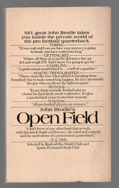 Open Field biography Football Nonfiction paperback Sports Books