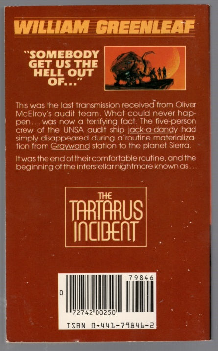 The Tartarus Incident paperback science fiction book