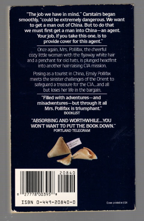 Mrs. Pollifax On The China Station Crime Fiction mystery paperback book