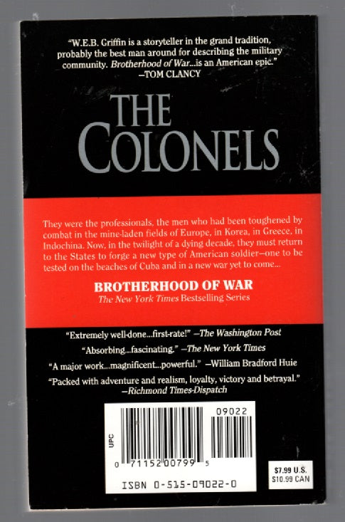 The Colonels Military Fiction paperback thrilller Books