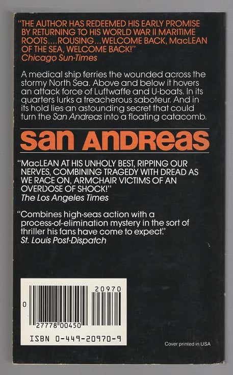 San Andreas Action thriller Books