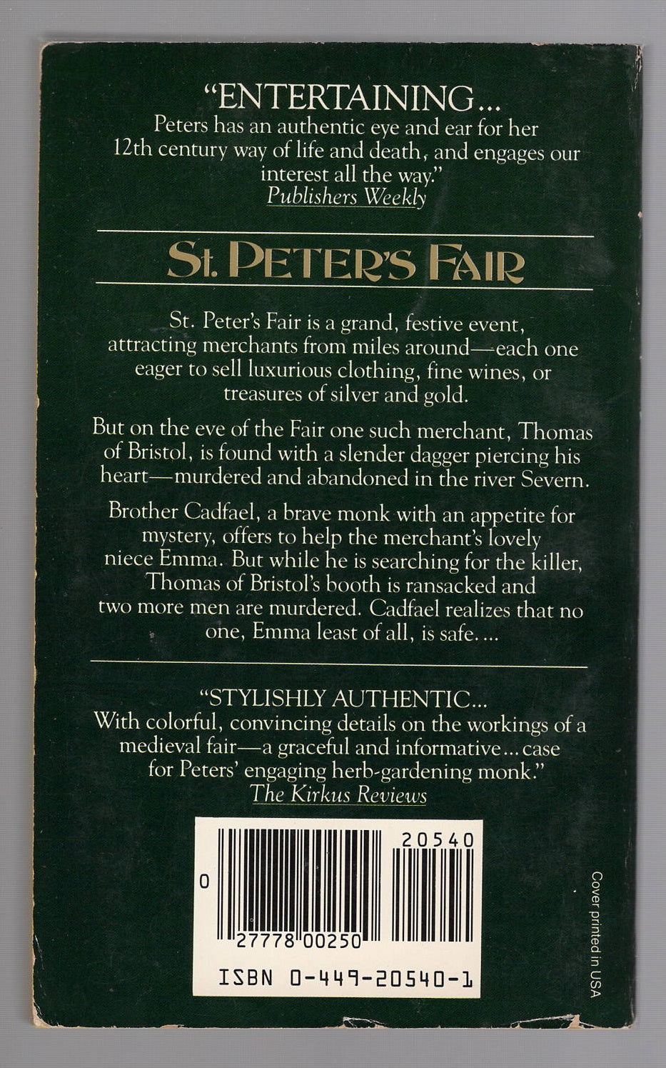 St. Peter's Fair Crime Fiction historical fiction mystery Books
