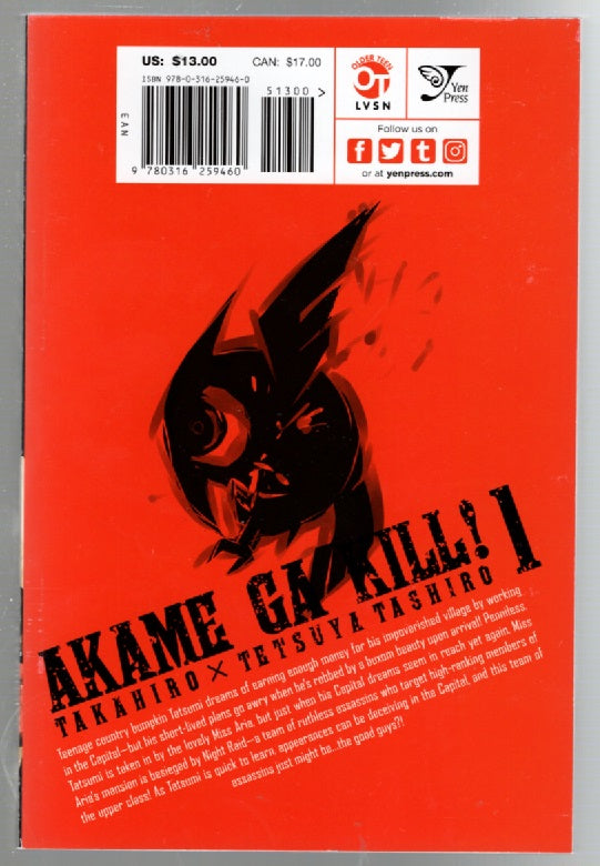 Akame Ga Kill! Vol.1 Manga new Books