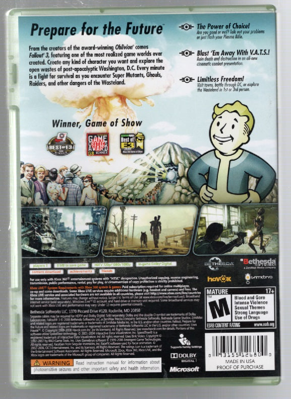 Fallout 3 on sale xbox 360