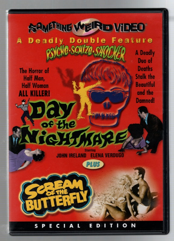 Day Of The Nightmare and Scream Of The Butterfly horror Movies Vintage Movie
