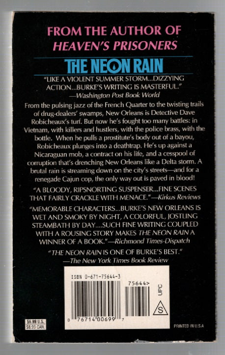 The Neon Rain Crime Fiction mystery Books