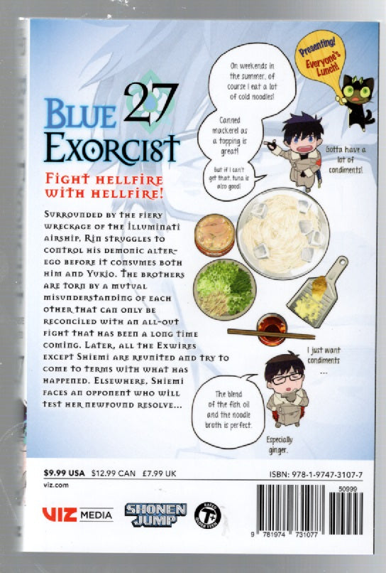 Blue Exorcist Vol. 27 fantasy Manga new Urban Fantasy Books