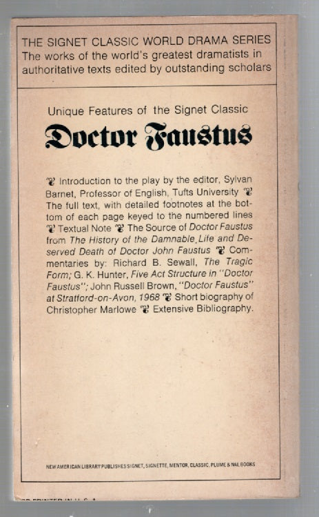 Doctor Faustus Classic Drama Play Books