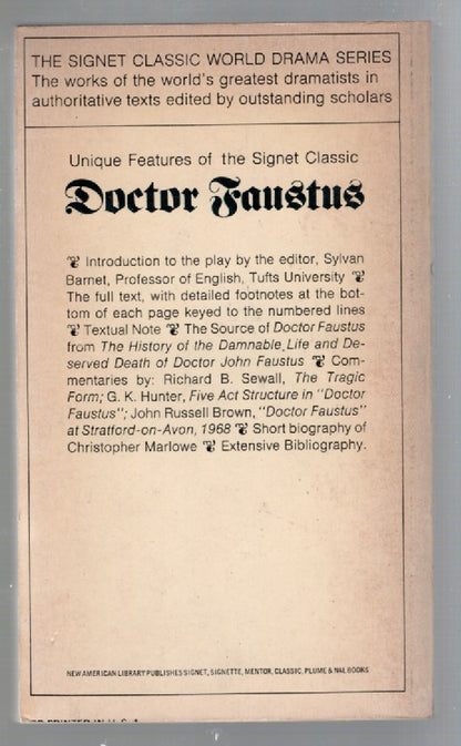 Doctor Faustus Classic Drama Play Books