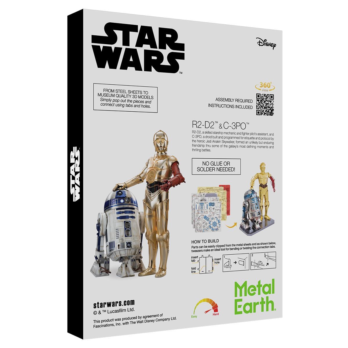 C-3PO & R2-D2 - Steel 3D Model Kit - Metal Earth gift puzzle puzzle